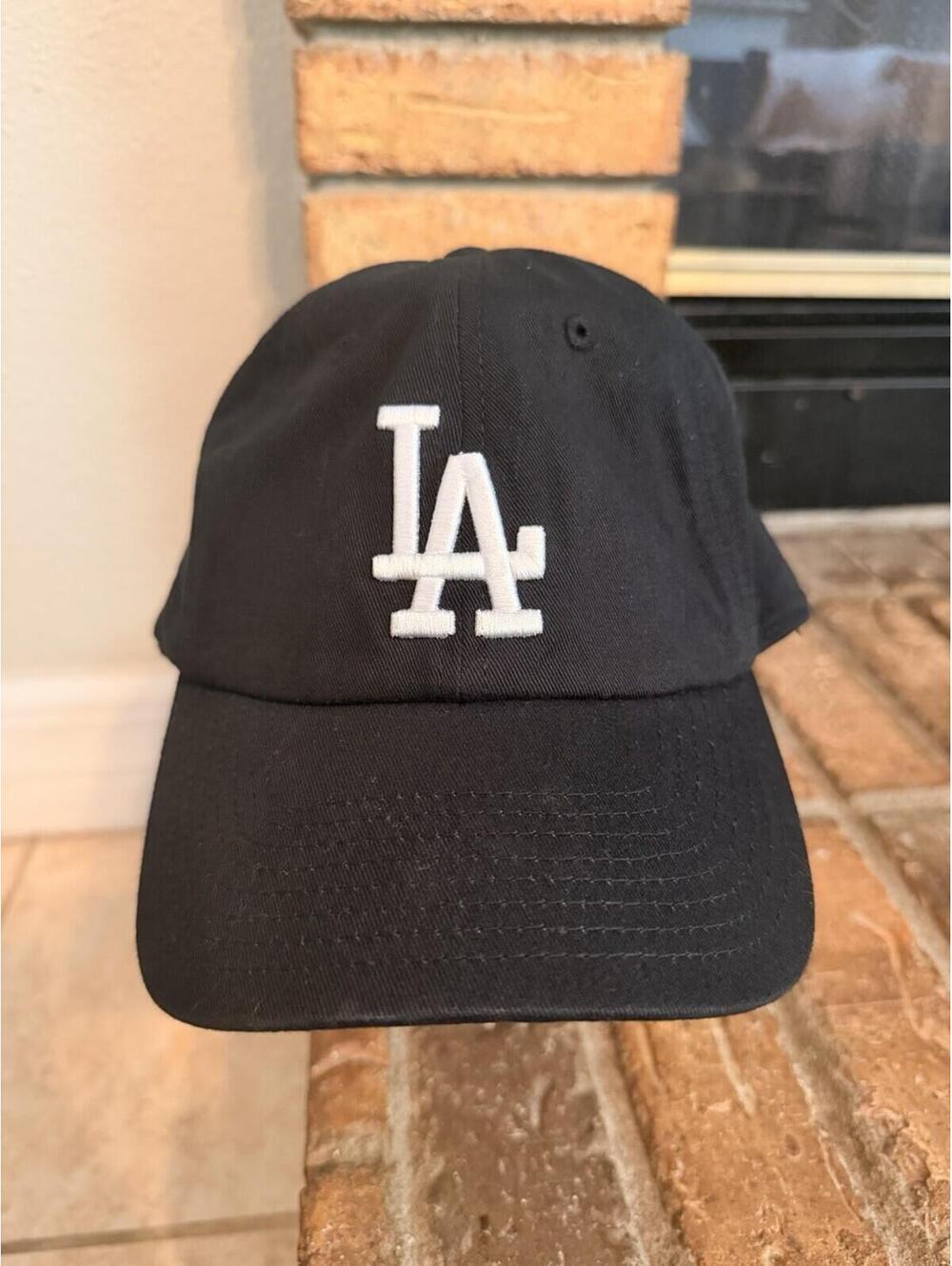 LA Dodgers Los Angeles Baseball MLB Black 47 Brand Strapback Dad Hat Cap